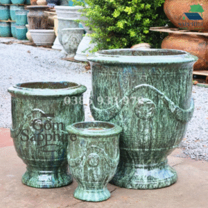 SAP030951405 - Bộ 3 - Cúp men rêu cổ