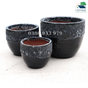 SAP281934 - Bộ 3 - Men sôi đen kết hợp với men đen bóng